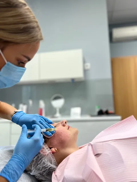 A needle mesotherapy treatment at NL Clinic in Katowice